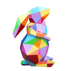 Large rabbit garden statue